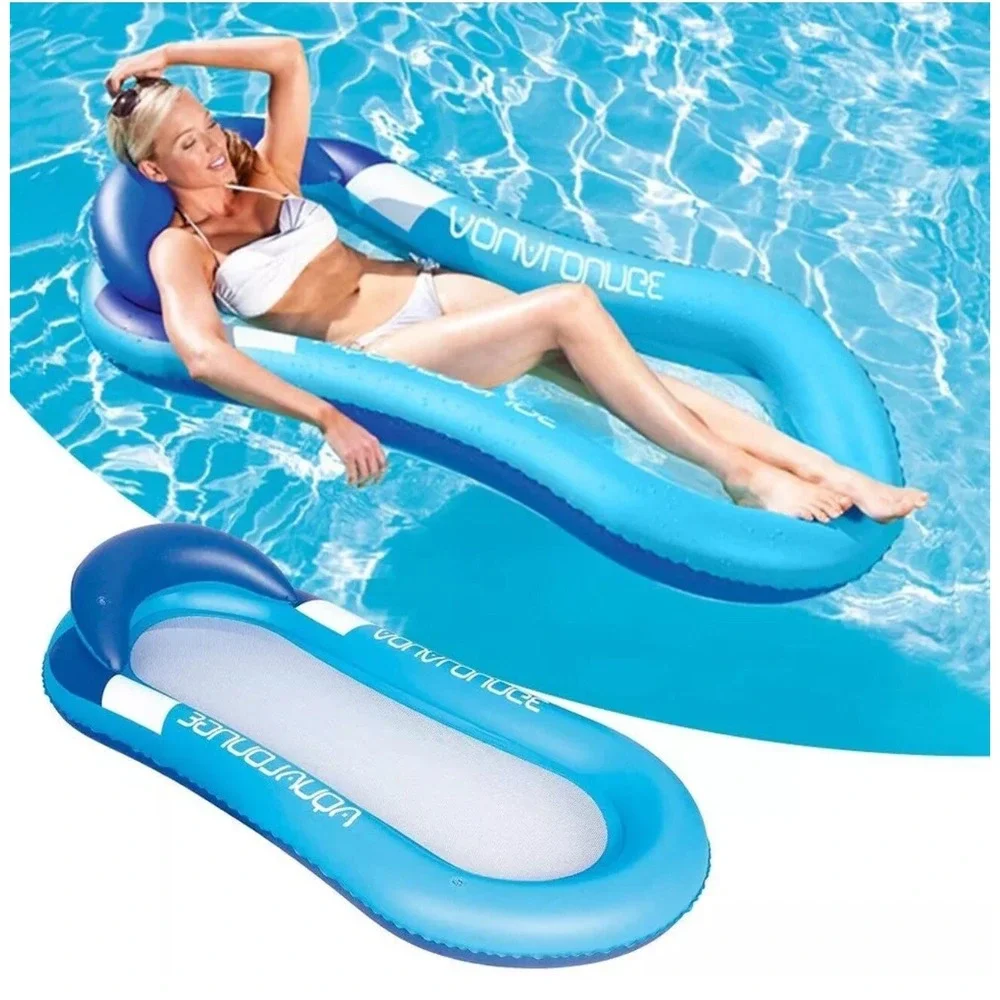 Inflatable Foldable‎ Floating Bed Float Chair Beach Swimming Pool Raft Water Toy